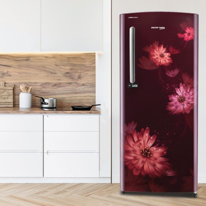 Voltas 185 L, 4 Star, Direct Cool Single Door  with Harvest Fresh Technology | RDC220B / W0DWE0MH000GD