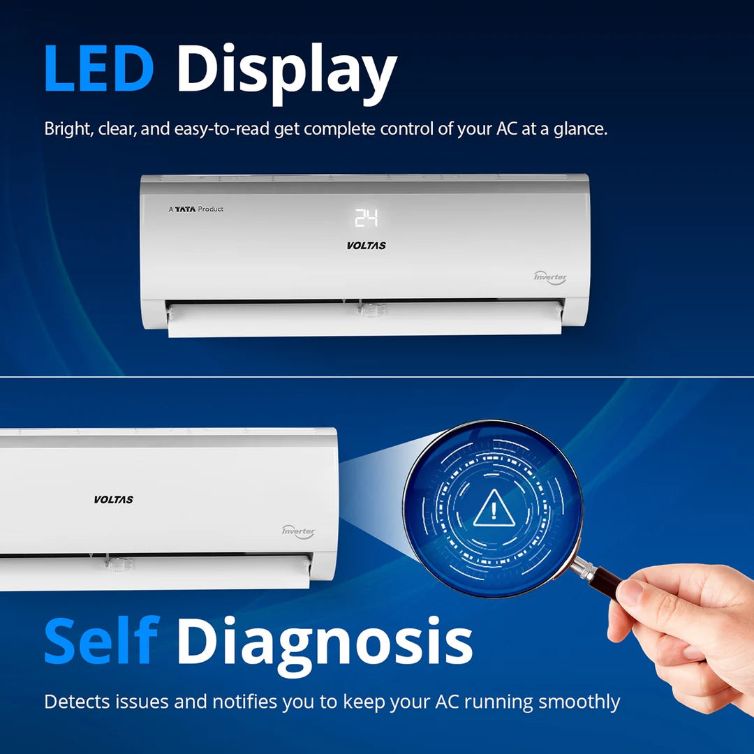 Voltas Adjustable Inverter Split AC, 1 Ton, 5 star- 125V Vectra Elite