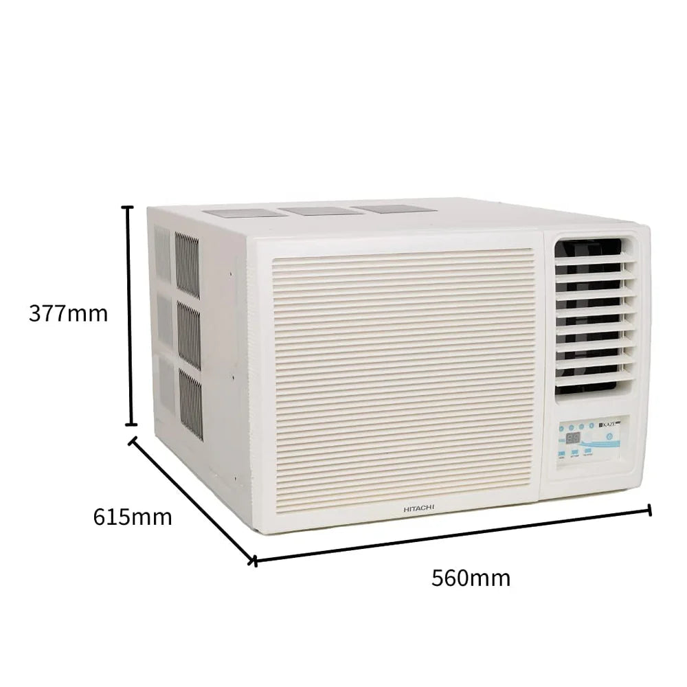 Hitachi RAW518HHEO 1.5 Ton 5 Star Inverter Window AC (100% Copper, R32 Refrigerant, Auto Restart, White)