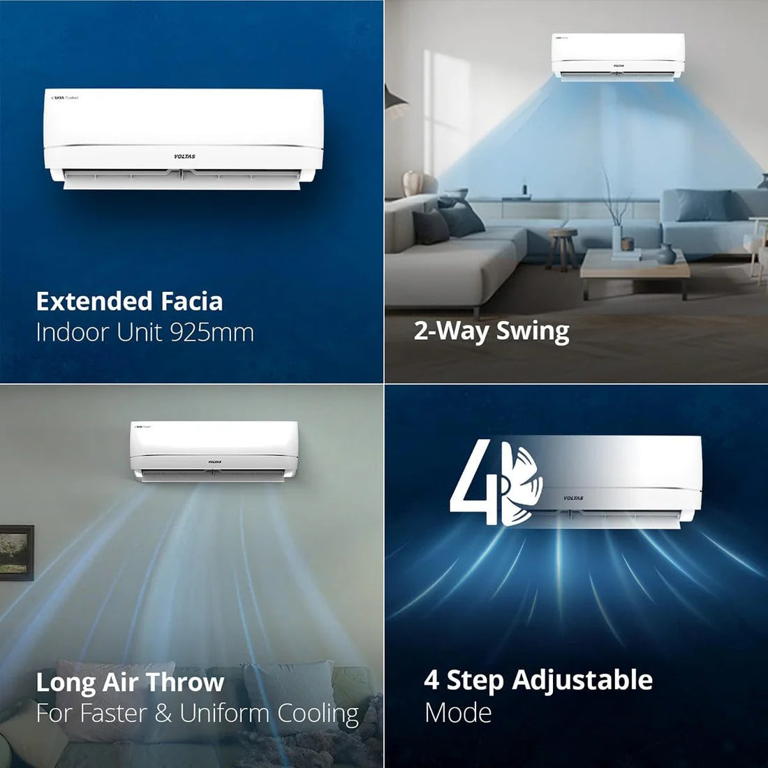 Voltas 183INV VECTRA AURA (2026 Series) 1.5 Ton 3 Star Inverter Split AC