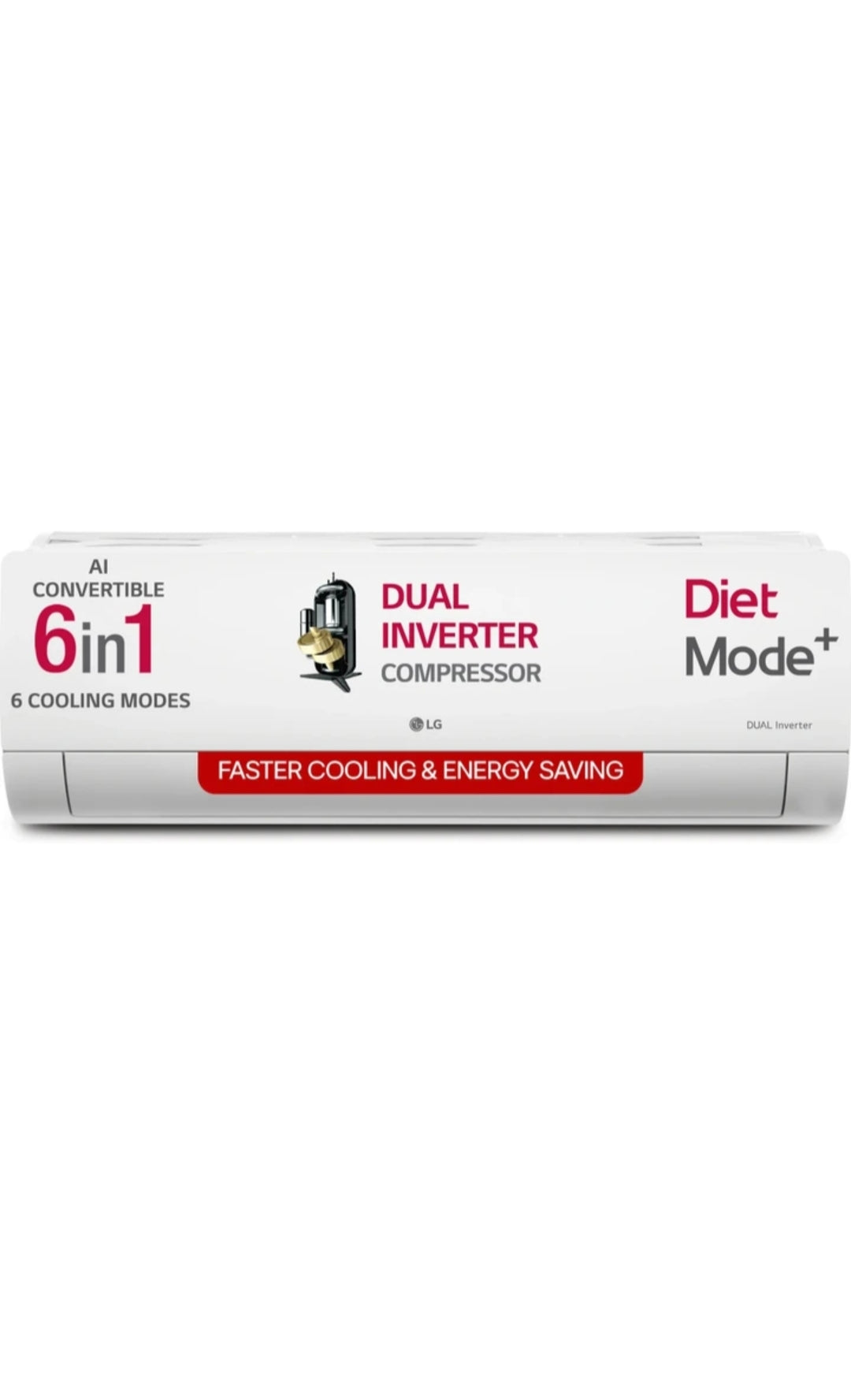 LG 3 Star (1.5) Split AC, AI Convertible 6-in-1, Gold Fin+, Auto Clean, Viraat Mode, Diet Mode+, 4.4 kW, 2025 Model (q18tnxe)