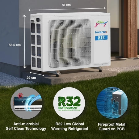 Godrej 1 Ton 3 Star Inverter Split AC, 12TTC3 WYQ