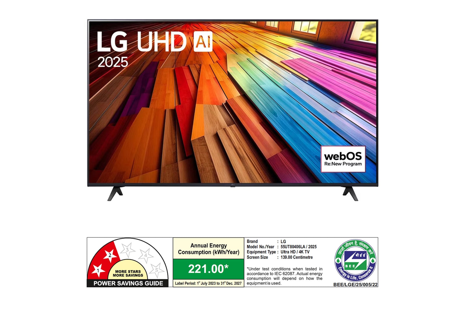 LG 139cm (55) 4K UHD AI TV (UT8040), α5 Gen7 AI Processor, Magic Remote, ALLM, HGIG Mode