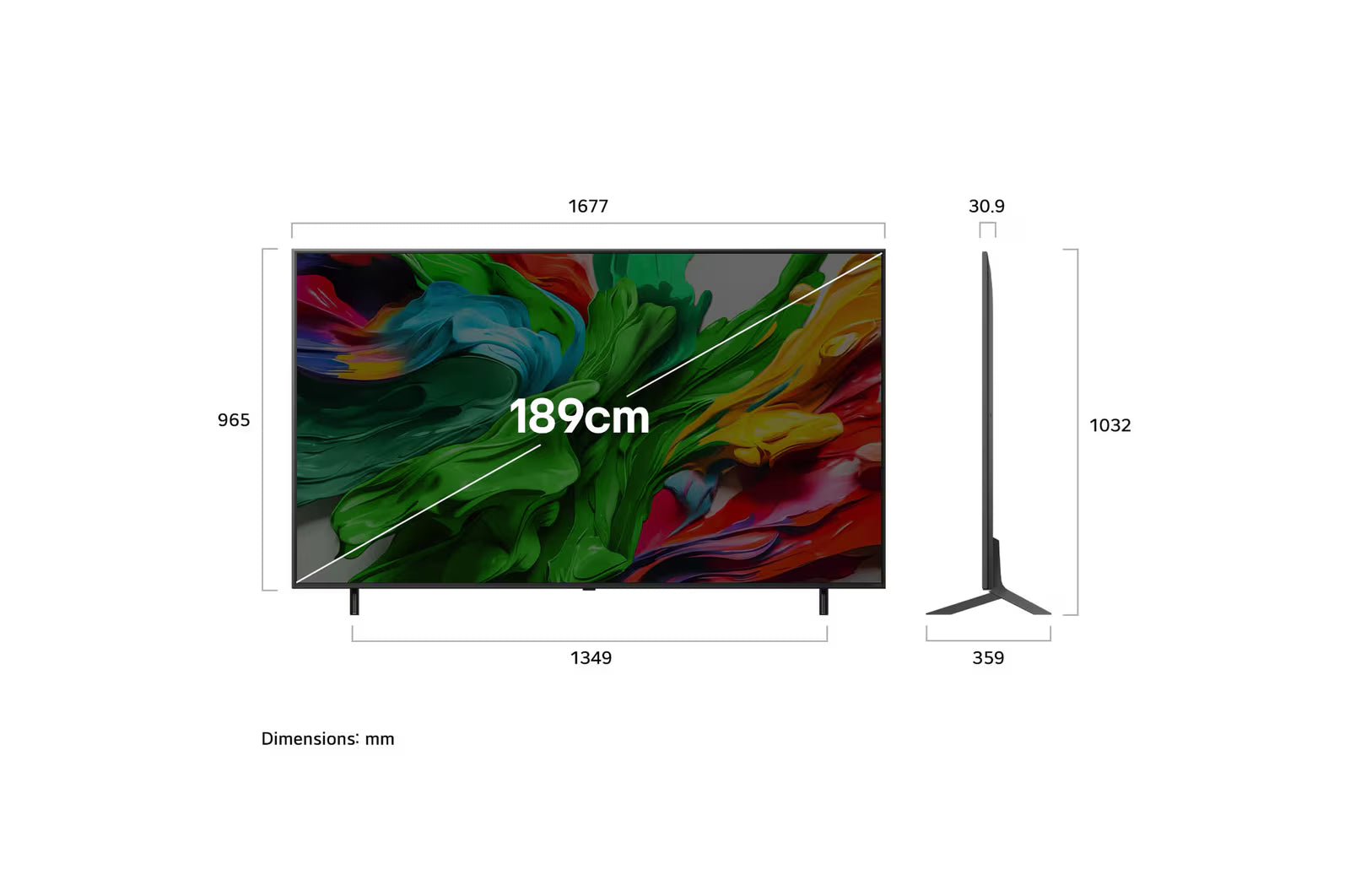 LG 189cm (75) 4K QNED 8GA MiniLED Smart TV with α8 AI Processor 4K Gen2, FILMMAKER MODE ™, AI Picture Pro with Dolby Vision & Atmos 2025