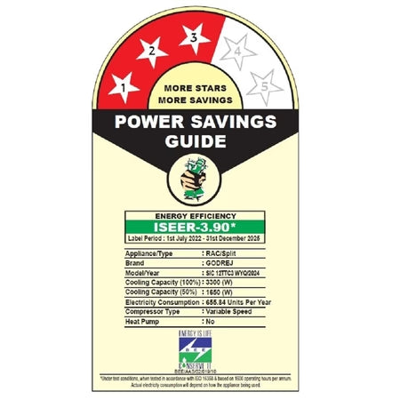 Godrej 1.5 Ton 3 Star 5-in-1 Convertible Inverter Split AC, 18TTC3-W