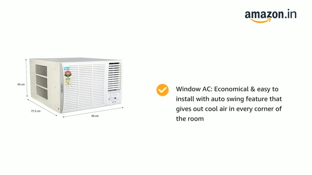 Voltas 185V Vertis Elite A 1.5 Ton 5 Star Inverter Window AC |2-in-1 Adjustable mode| Energy Efficient| Anti dust filter with Anti-Microbial coating | Copper Coil| Sleep Mode | Memory Restart| White